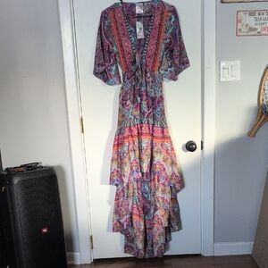 Multicolor Paisley Maxi Dress